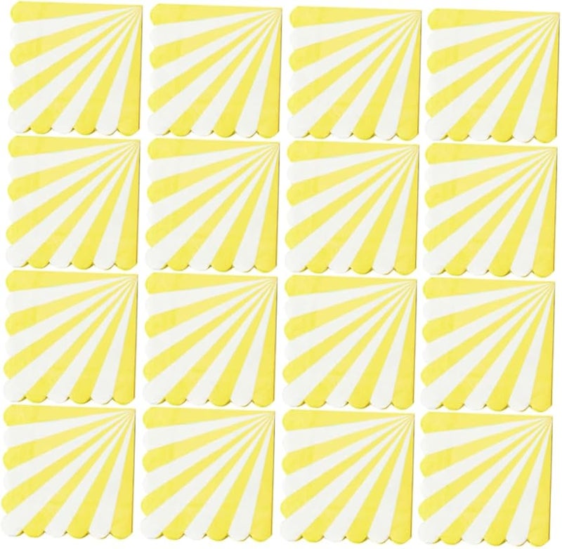 نابكينز عيد ميلاد نوليتوي بشريط أصفر 16 ورقة ديكورات حفلات يمكن التخلص منها - Image 1